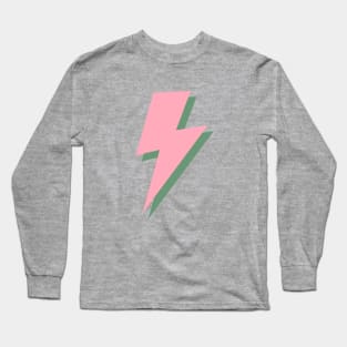 Pink and Green Lightning Bolt Long Sleeve T-Shirt